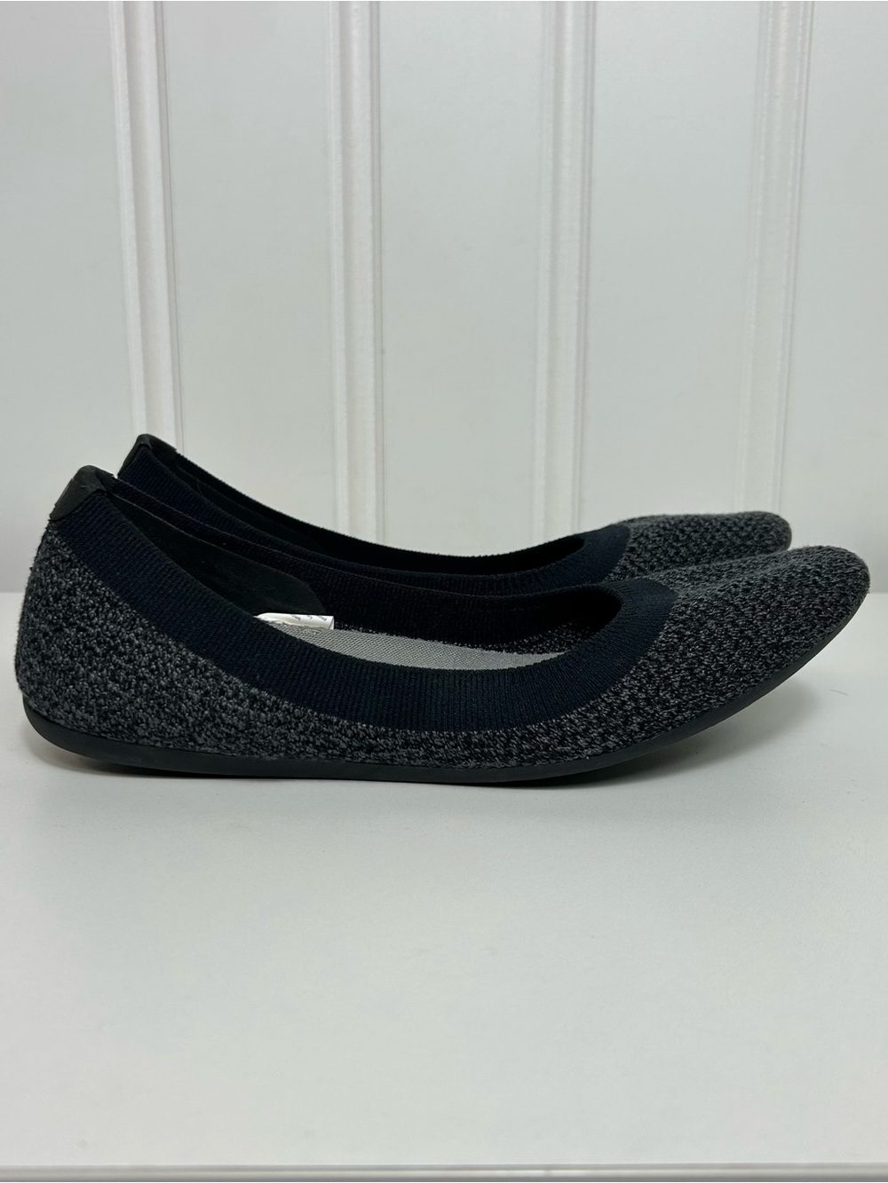 allbirds tree breezers tb Black and Gray wool Ballet Flats women’s 9